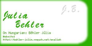julia behler business card